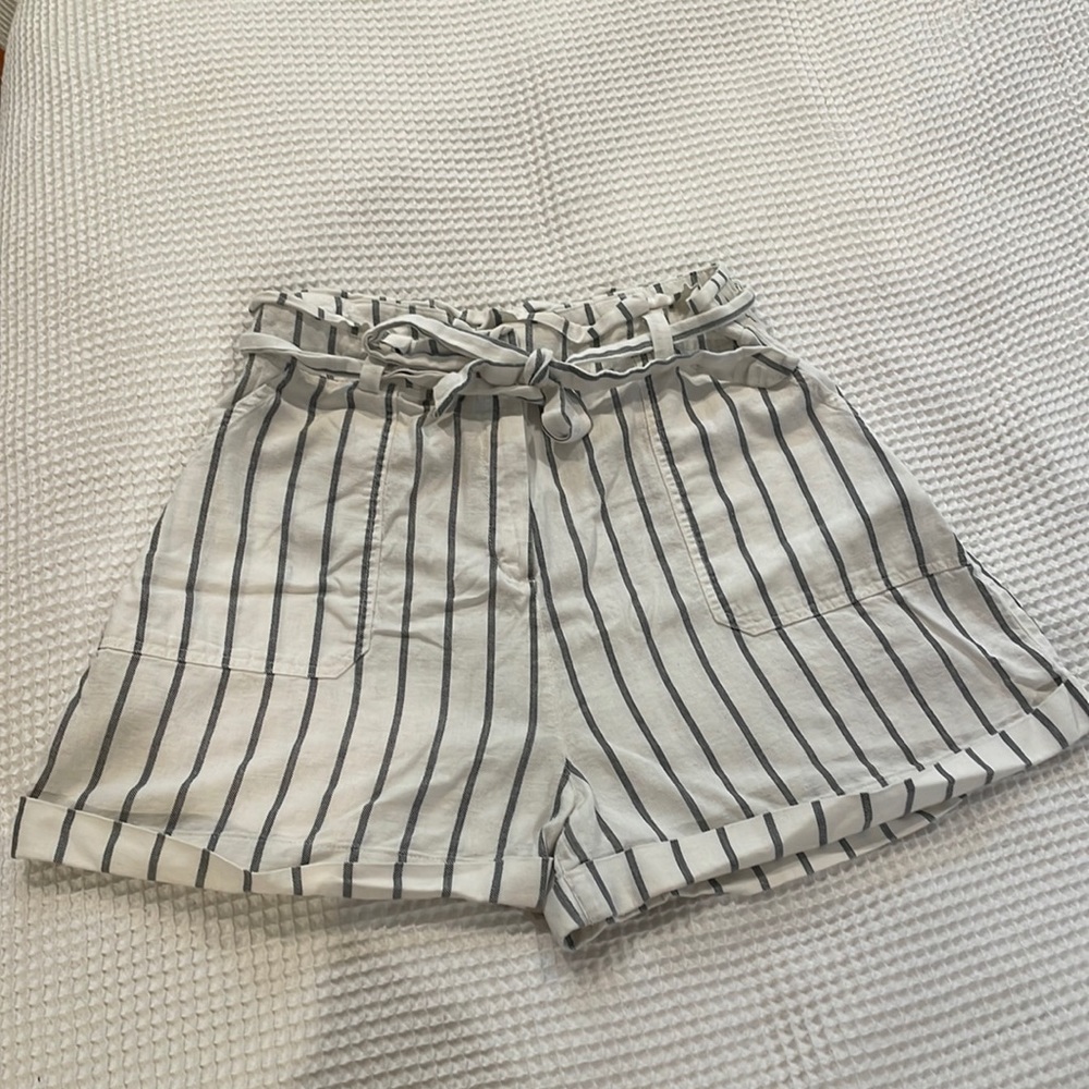 Striped Linen Shorts